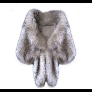 Fake fur shawl
